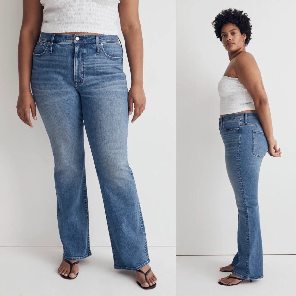 Madewell 11" High Rise Skinny Flare Jeans Fairson Wash size 32 - Picture 4 of 16